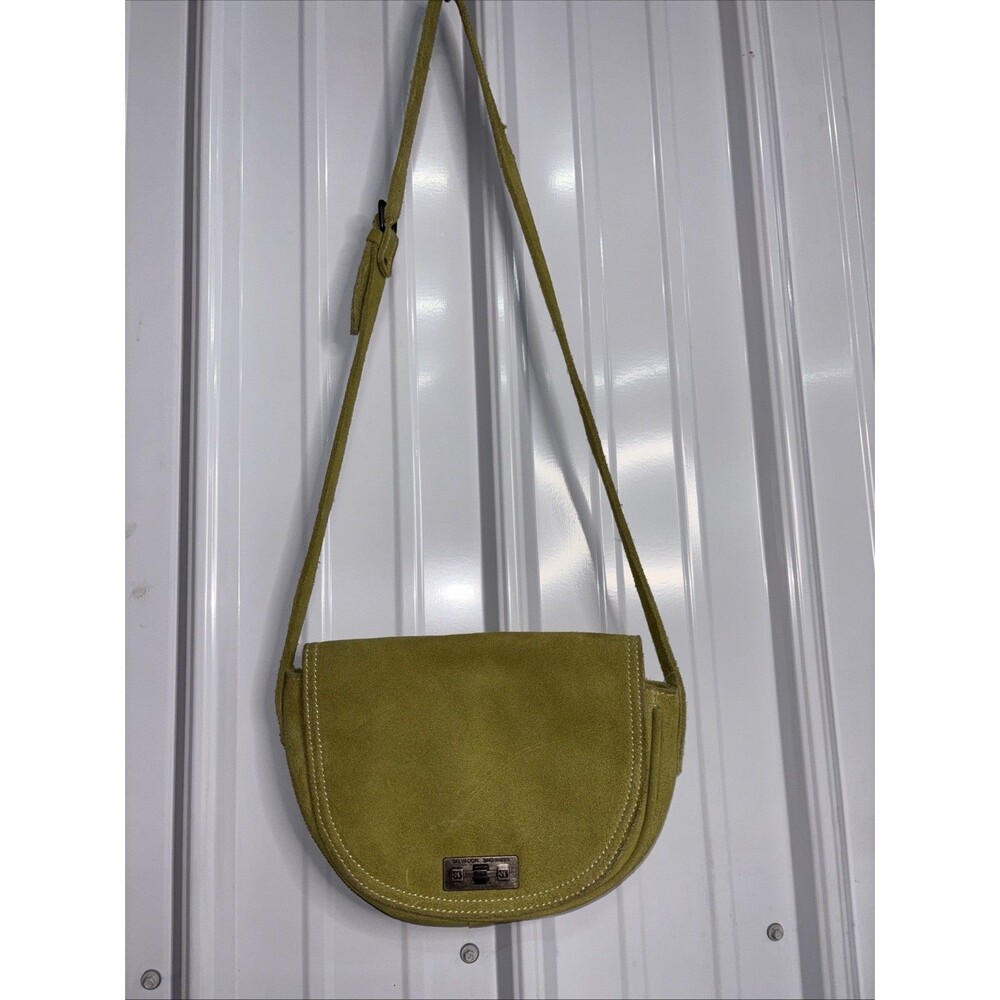 Salvador Bachiller “Gin fizz” Suede Crossbody Green